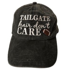 Womens Hats Football Hat Tail Gate Hair and Don't Care